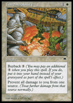 MTG: Invulnerability - Tempest - Magic Card - Image 1