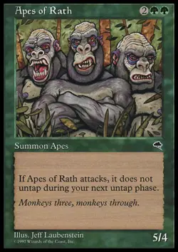 MTG: Apes of Rath - Tempest - Magic Card - Image 1