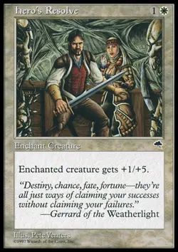 MTG: Hero's Resolve - Tempest - Magic Card - Image 1