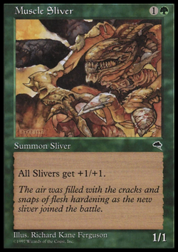 MTG: Muscle Sliver - Tempest - Magic Card - Image 1