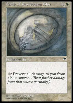 MTG: Circle of Protection: Blue - Tempest - Magic Card - Image 1