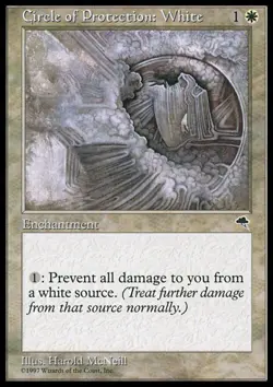 MTG: Circle of Protection: White - Tempest - Magic Card - Image 1