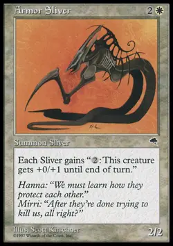 MTG: Armor Sliver - Tempest - Magic Card - Image 1