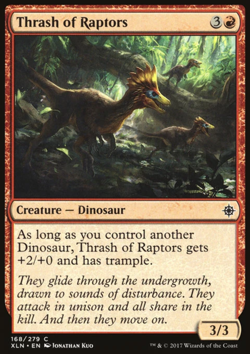MTG: Thrash of Raptors - Ixalan - Magic Card - Image 1