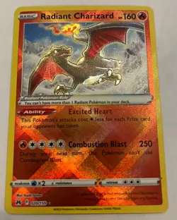 Pokemon Card - Radiant Charizard 020/159 Crown Zenith Holo Rare - Image 1
