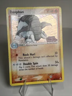 DAMAGED Donphan 40/110 Reverse Holo Holon Phantoms AUTHENTIC Pokemon Card - Image 1