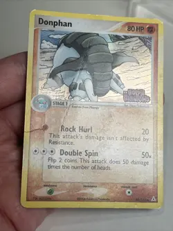 DAMAGED Donphan 40/110 Reverse Holo Holon Phantoms AUTHENTIC Pokemon Card - Image 3