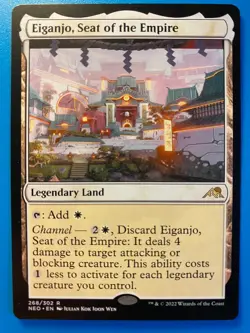 MTG 1x Eiganjo, Seat of the Empire # 268 Kamigawa: Neon Dynasty Magic the x1 NM - Image 1