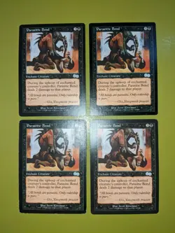 Parasitic Bond x4 Urza's Saga 4x Playset Magic the Gathering MTG - Image 1