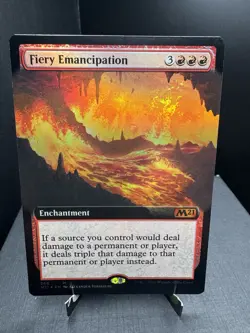 MTG Core Set 2021 Fiery Emancipation Extended Art Foil Mythic NM - Image 1