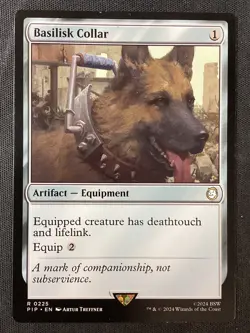 MTG Universes Beyond: Fallout #225 Basilisk Collar NM - Image 1