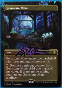 Gemstone Mine (Borderless) FOIL Dominaria Remastered NM SIGNED (505172) ABUGames - Image 1
