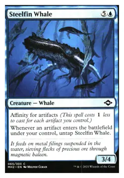 Steelfin Whale Modern Horizons 2 MTG - NM+ Mythic Relics - Image 1