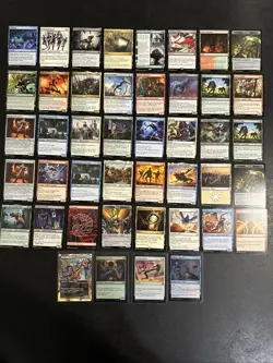 (44) MTG Marvel Spider-Man Uncommon, Common & Land Foil Lot - Collector Lot - Image 1