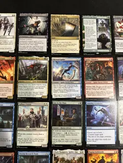 (44) MTG Marvel Spider-Man Uncommon, Common & Land Foil Lot - Collector Lot - Image 3
