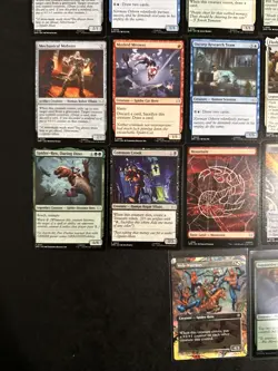 (44) MTG Marvel Spider-Man Uncommon, Common & Land Foil Lot - Collector Lot - Image 5