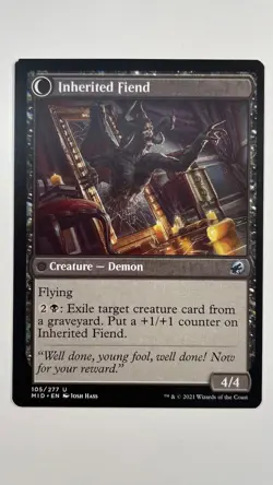 MTG Innistrad Midnight Heirloom Mirror Inherited Fiend 105/277 - Image 2