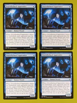 Overwhelmed Apprentice x4 Throne of Eldraine 4x Magic the Gathering MTG - Image 1