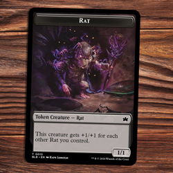 Rat Token - Near Mint - Bloomburrow - Magic the Gathering - Image 1