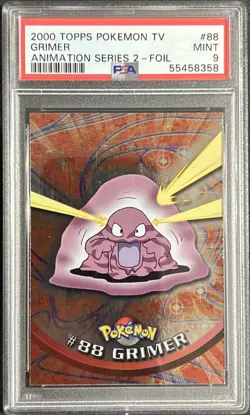 2000 Topps Pokemon Animation Series 2 - Grimer #88 Foil - PSA 9 MINT - Image 1