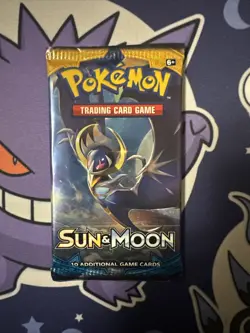 Pokemon TCG - Sun and Moon - Base Set Booster Pack Lovely Lunala Art - Image 1