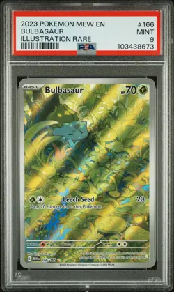 2023 POKEMON MEW EN-151 ILLUSTRATION RARE #166 BULBASAUR PSA 9 - Image 1