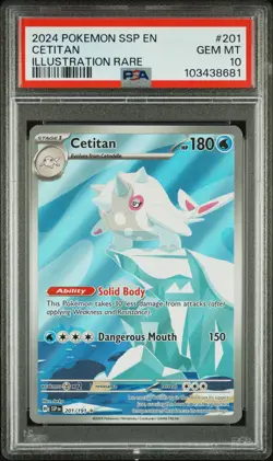 2024 POKEMON SSP EN-SURGING SPARKS ILLUSTRATION RARE #201 CETITAN PSA 10 - Image 1