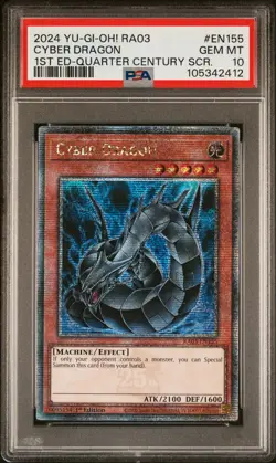 2024 YU-GI-OH! RA03-QUARTER CENTURY BONANZA #EN155 CYBER DRAGON PSA 10 - Image 1