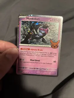 Pokemon TCG Trick or Trade Munkidori Cosmo Holo Rare Card 095/167 - Image 1