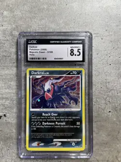 Pokemon Card Darkrai Holo Rare CGC 8.5 NM/Mint+, Majestic Dawn 3/100, 2008 (1) - Image 1