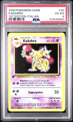 2000 Pokemon Game Kadabra 1st Edition Italian Version 32 Psa 4 Card Rare First - Image 2