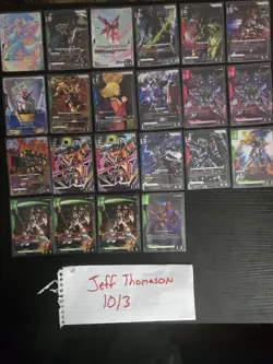 GUNDAM CARD GAME: Newtype Rising GD01 BANDAI English Card Lot (R, C+,LR, LR+) - Image 1