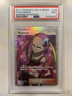Pokemon SM Burning Shadows Plumeria Full Art Holo Card 145/147 - Image 1