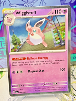Wigglytuff 084/193 LP Pokemon Card | SV02: Paldea Evolved Holo Rare - Image 1