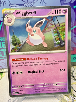 Wigglytuff 084/193 LP Pokemon Card | SV02: Paldea Evolved Holo Rare - Image 1