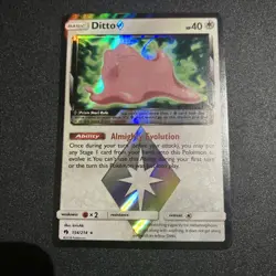 Pokemon Tcg Ditto Prism Star 154/214 Card Lost Thunder Holo Rare MINT - Image 1