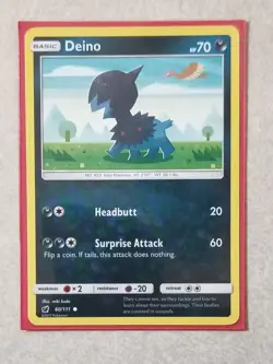 Deino 60/111 Pokemon Trading Card Game Sm-Crimson Invasion Regular - Image 1