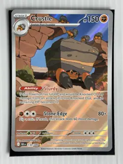 Pokemon TCG Crustle 130/086 Illustration S&V Black Bolt Rare Card IR - Image 1
