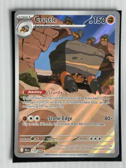 Pokemon TCG Crustle 130/086 Illustration S&V Black Bolt Rare Card IR - Image 2