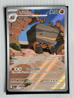 Pokemon TCG Crustle 130/086 Illustration S&V Black Bolt Rare Card IR - Image 3