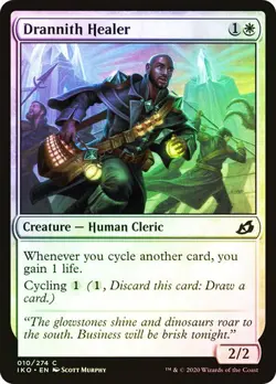 Drannith Healer Ikoria MTG MAGIC HUMAN CLERIC #10 FOIL O252 - Image 1