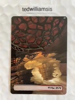 MtG Arid Mesa Zendikar Altered Art Hand Painted Full Art Borderless LP Back - Image 2