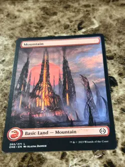 MOUNTAIN Magic MTG Phyrexia: All Will Be One Full Art - Image 1