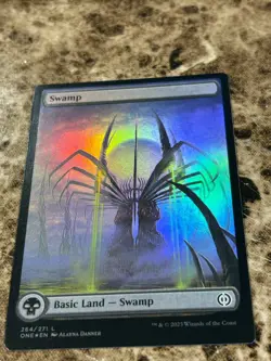SWAMP Magic MTG Phyrexia: All Will Be One Foil Full Art - Image 1