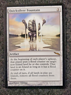 Quicksilver Fountain Magic the Gathering Mirrodin Rare MTG Never palyed(DS3D1L1) - Image 1