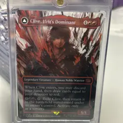 Clive Ifrit's Dominant Borderless Foil NEVER PLAYED MINT MTG Final Fantasy - Image 1