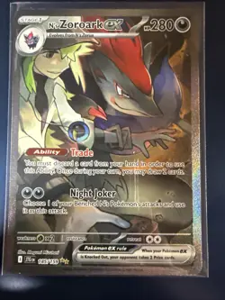 N's Zoroark ex 185/159 -NM- Sv09: Journey Together Holo Pokemon TCG SIR - Image 1