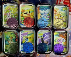 Pokemon Prismatic Evolutions Mini Tin Set 8 Pieces, Empty Tins No Packs Inside - Image 2