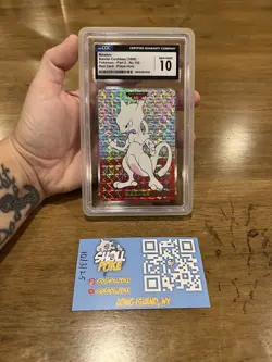 1996 Bandai Carddass Pocket Monsters Japanese Pokemon Mewtwo Prism #150 CGC 10 - Image 1