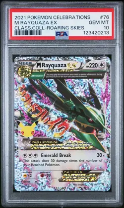 2021 POKEMON CELEBRATIONS CLASSIC COLL #76 M RAYQUAZA EX PSA 10 - Image 1